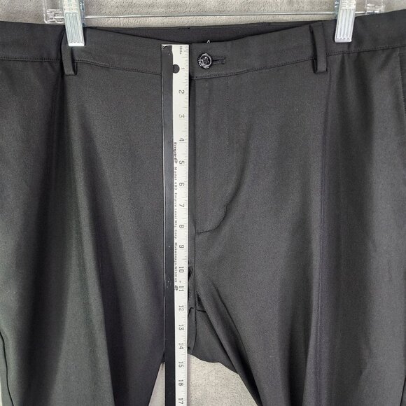 Mens Black Greg Norman Dress Pants Straight Chino Golf Flat Front Size 40X30 - Picture 6 of 11